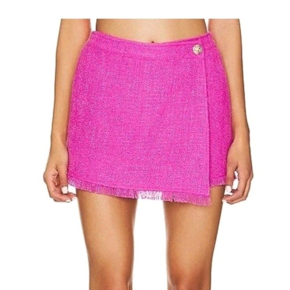 NWT Central Park West Tweed Skort Pink Small